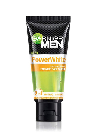 GARNIER MEN POWER WHITE FACE WASH 50mL FAIRNESS